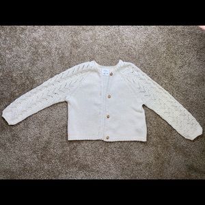 Zara girls knit cardigan sz 2t/3t cream